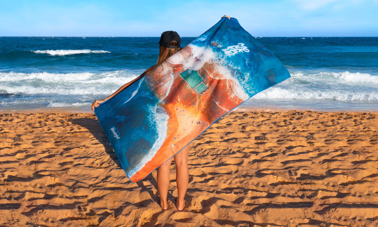 Wandrful Beach Towel Mona Vale Beach. Sand-free, eco-friendly, designer, beach towels.