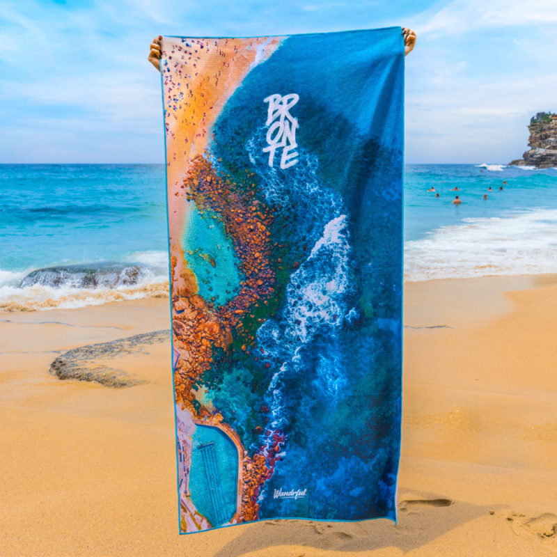 Wandrful Beach Towel Bronte. Sand-free, eco-friendly, designer, beach towels.