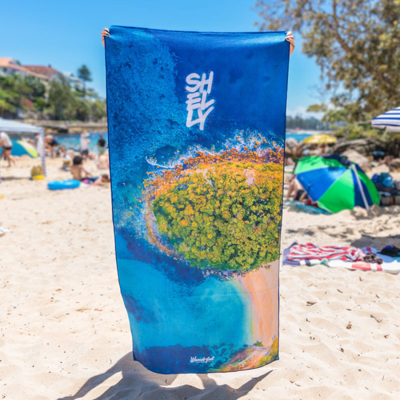 Wandrful Beach Towel Shelly Beach, Manly. Sand-free, eco-friendly, designer, beach towels.